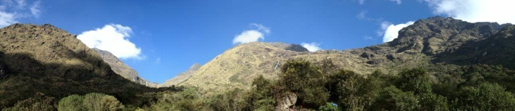 With high peaks around us, Paqaymayo Camp's setting is beautiful. Prepare for it to cloud over in the early evening.