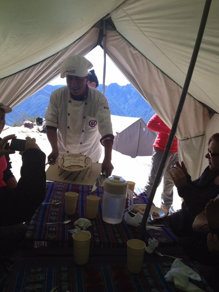 lunch on the Inca Trail