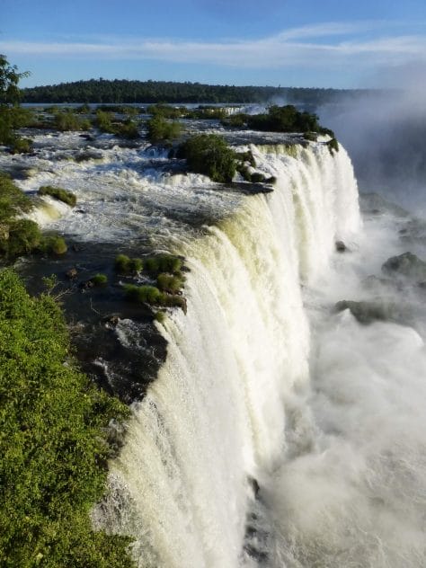 Iguazu Falls water curtain, Iguazu Falls Cascade, brazil