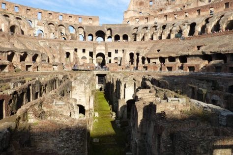 Colosseum, Rome, arena, floor, utility passages