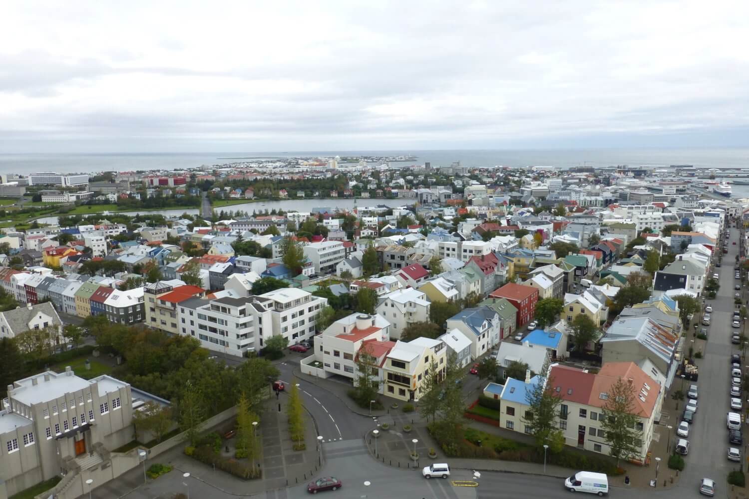 Reykjavik overview, reykjavik ariel view, reykjavik Iceland, Hallgrimskirkja Cathedral