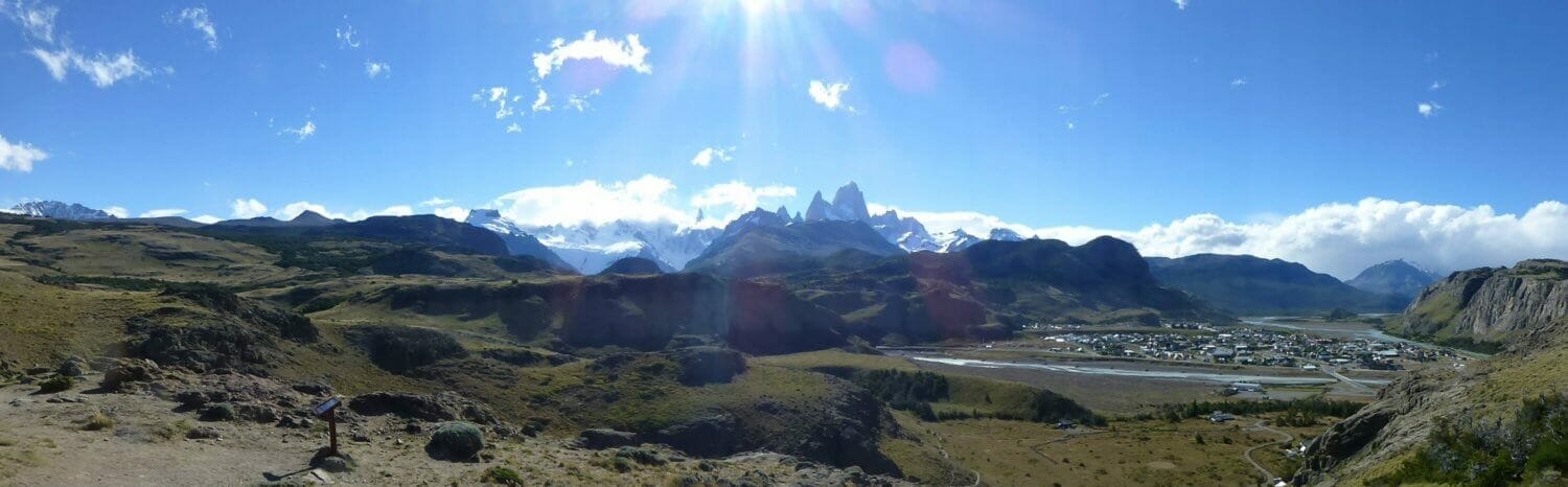 view from mirador condores, el chalet from above, what to do in el chalten