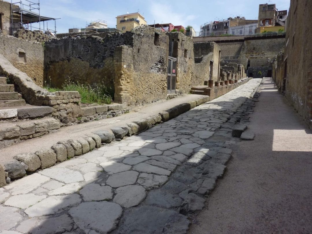 deserted streets of Herculaneum
