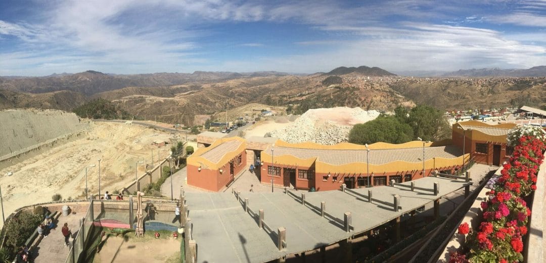 cretaceous park panoramic views, sucre panorama from cretaceous park, cretaceous park entrance