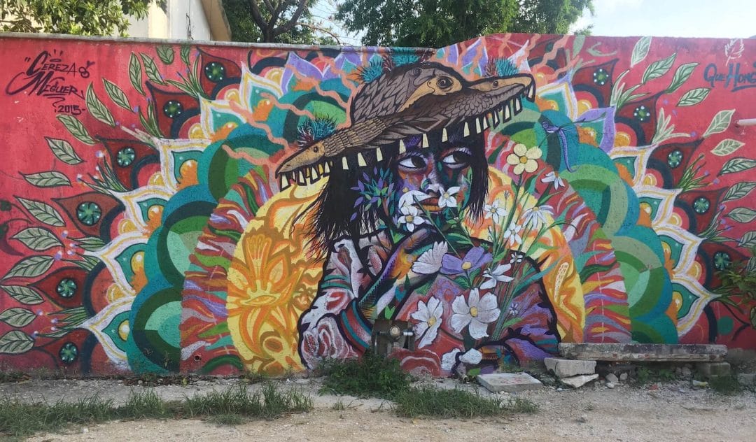 Vibrant el hongo mural