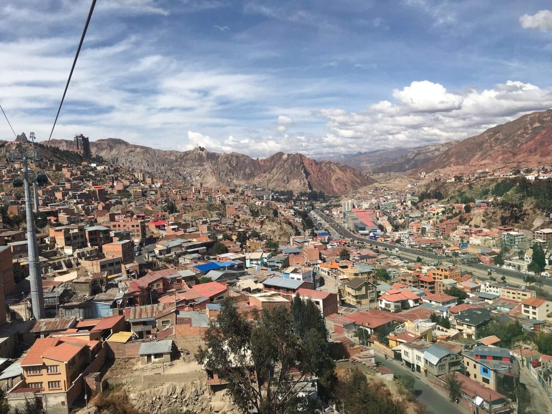 La Paz cablecar, cable car view over la Paz, la Paz Bolivia