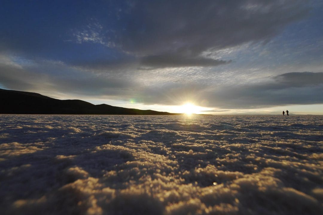 bolivian salt flat sunrise