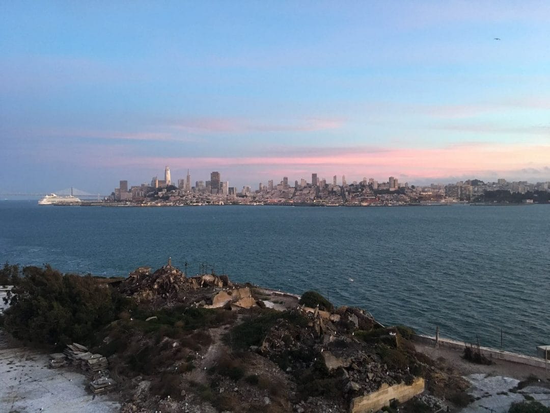 downtown San Francisco, San Francisco bay view Alcatraz