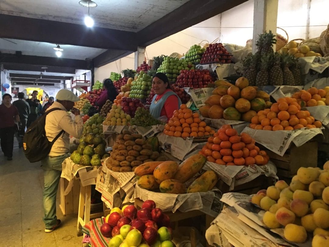 local life sucre, Bolivia markets, fruit stall Bolivia