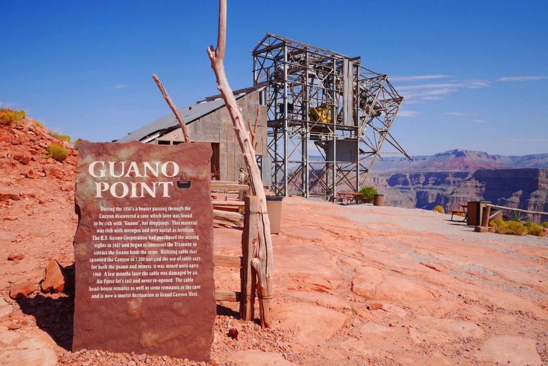 guano viewpoint, Grand Canyon west run guano point, old cable car guano point, Grand Canyon west rim sights