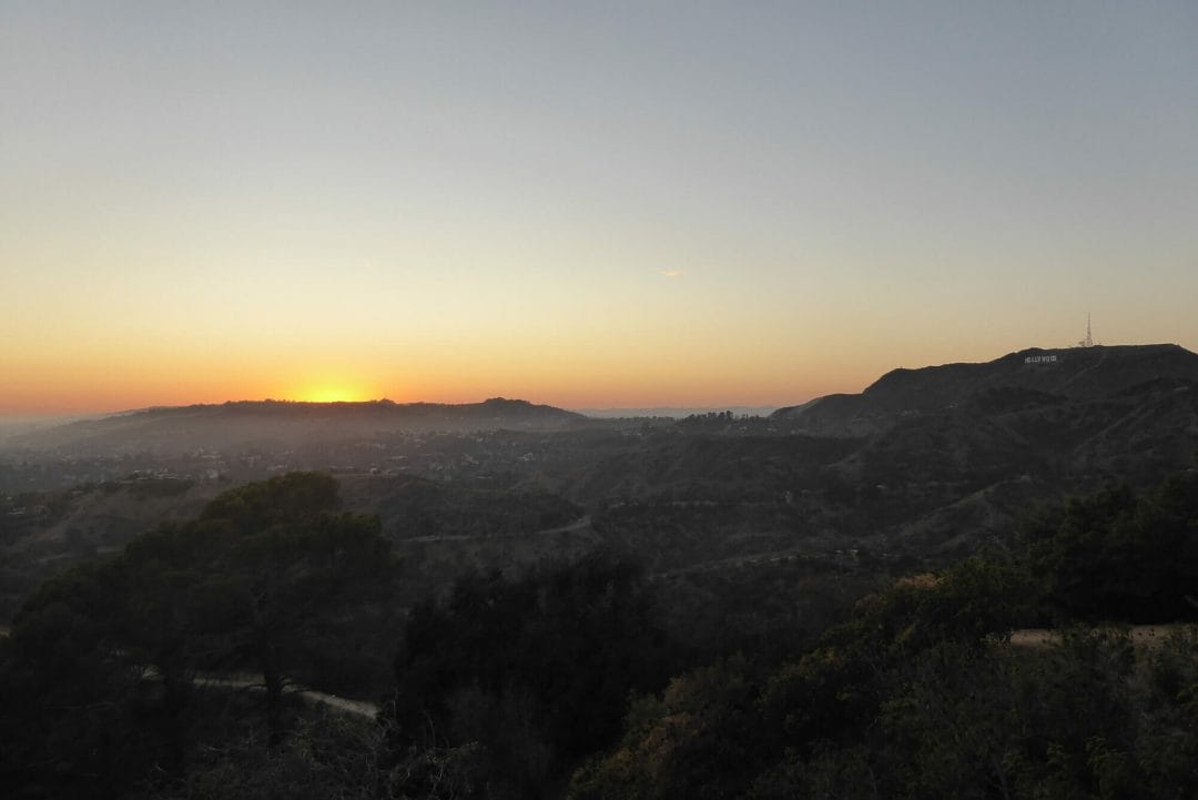 Griffith Observatory Sunset, sunset over Los Angeles, sunset over LA